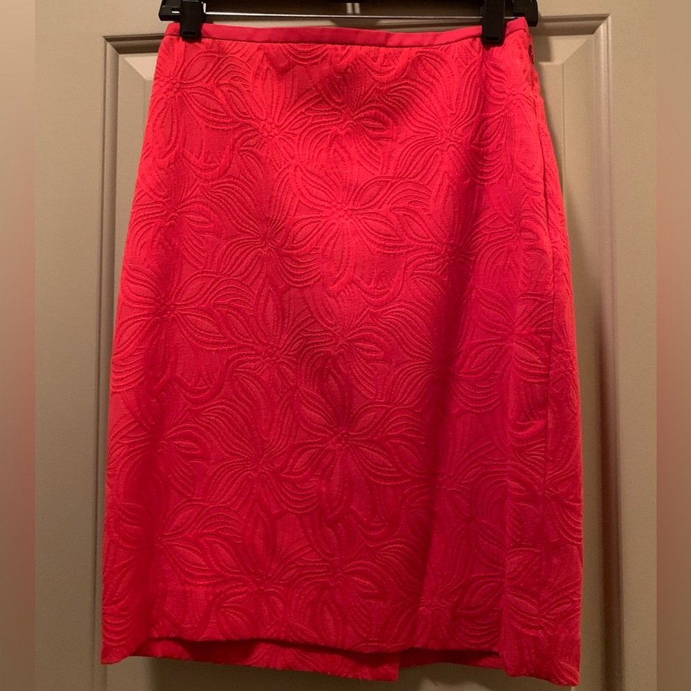 Pink Flower Print Skirt